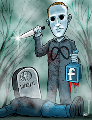 "Facebook is Dead. Long Live Facebook" DTNS 10/29/21 8.5 x 11 ArtProv Print