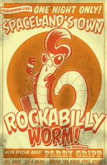 Parry Gripp Rockabilly Worm Concert Poster 11 x 17 Print