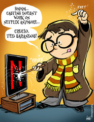 "Crucio, Ted Sarandos!"  DTNS 12/4/25 8.5 x 11 ArtProv Print