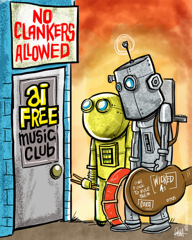 "No Clankers Allowed"  DTNS 1/22/26 8 x 10 ArtProv Print