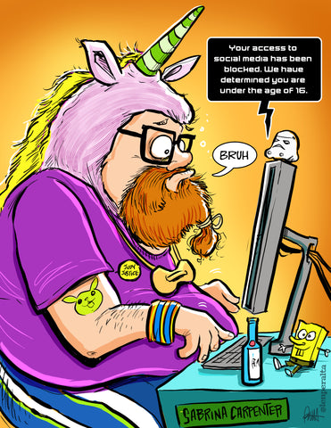 "Manchild"  DTNS 9/4/25 8.5 x 11 ArtProv Print