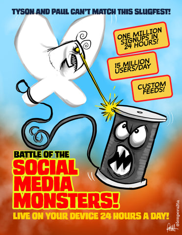 Battle Of The Social Media Monsters" DTNS 11/15/24 8.5 x 11 ArtProv Print