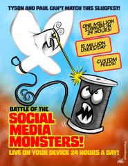 Battle Of The Social Media Monsters" DTNS 11/15/24 8.5 x 11 ArtProv Print