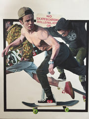"No Skating" By Max Peralta - 11 x 14 High Quality Giclee Print