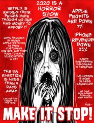 "2020 Is A Horror Show" DTNS 10/30/20 8.5 x 11 ArtProv Print