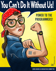 "Power To The Programmers"  DTNS 6/3/22 8.5 x 11 ArtProv Print