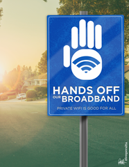 "Hands Off Our Broadband" DTNS 2/3/23 8.5 x 11 ArtProv Print