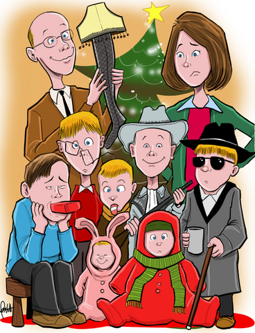 Custom Drawn Holiday Greeting Card (PHYSICAL CARDS)