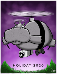 "Welcome To The Hippo Drone" DTNS 12/13/19 8.5 x 11 ArtProv Print