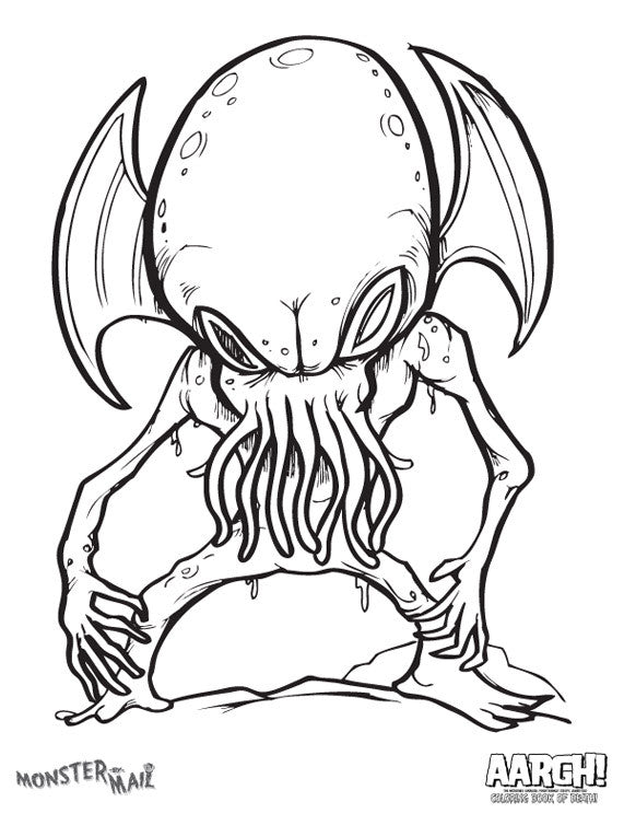 Scary Alien Coloring Pages Scary Alien Coloring Pages